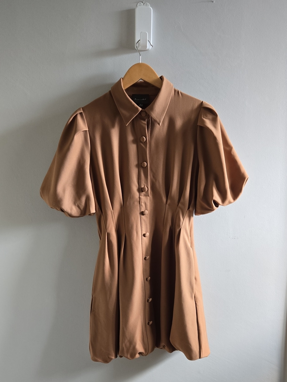 Line & Dot Camel Coloured Short Sleeved Mini Dress Size Small